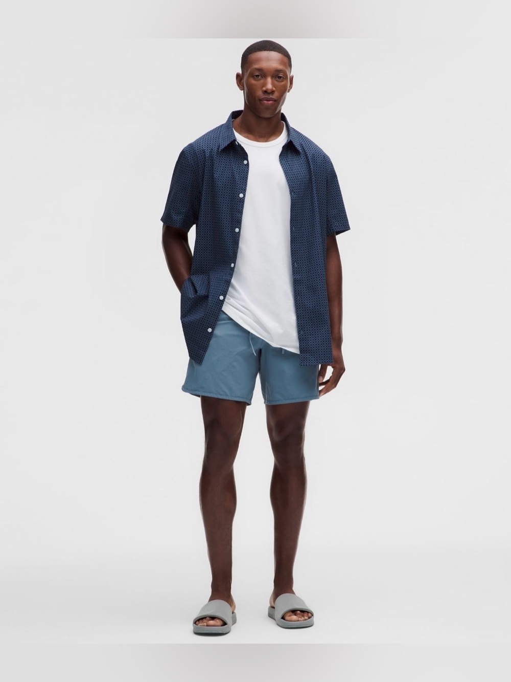 Lululemon Classic-Fit Linerless Boardshort 7” Blue Slate Men’s 38 NWOT
